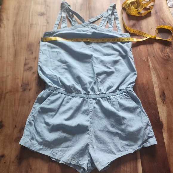 2/30$ Fabletics Liza Chambray blue romper, 100% cotton size S - Picture 12 of 16